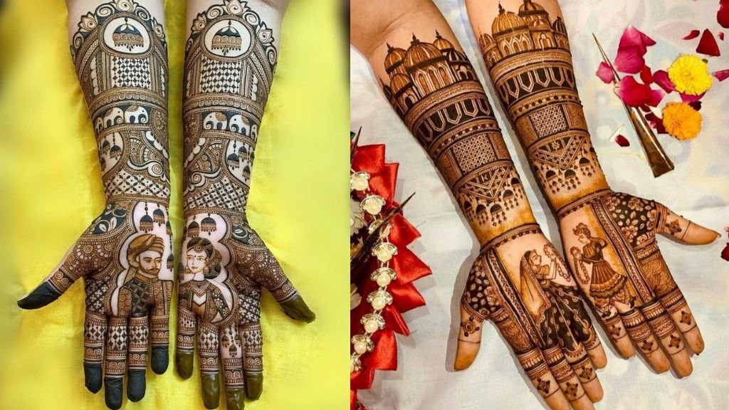Dulha Dulhan Mehandi Design Photo