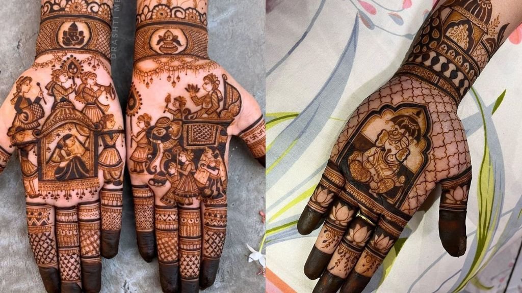 Dulha Dulhan Mehandi Design Photo
