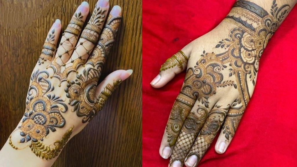 Hath Phool Wali Mehndi Design 