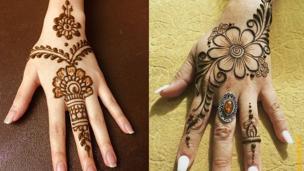 Short Mehndi Design Back Hand