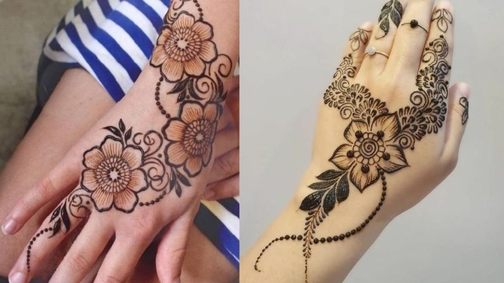 Phool Wali Mehandi Design