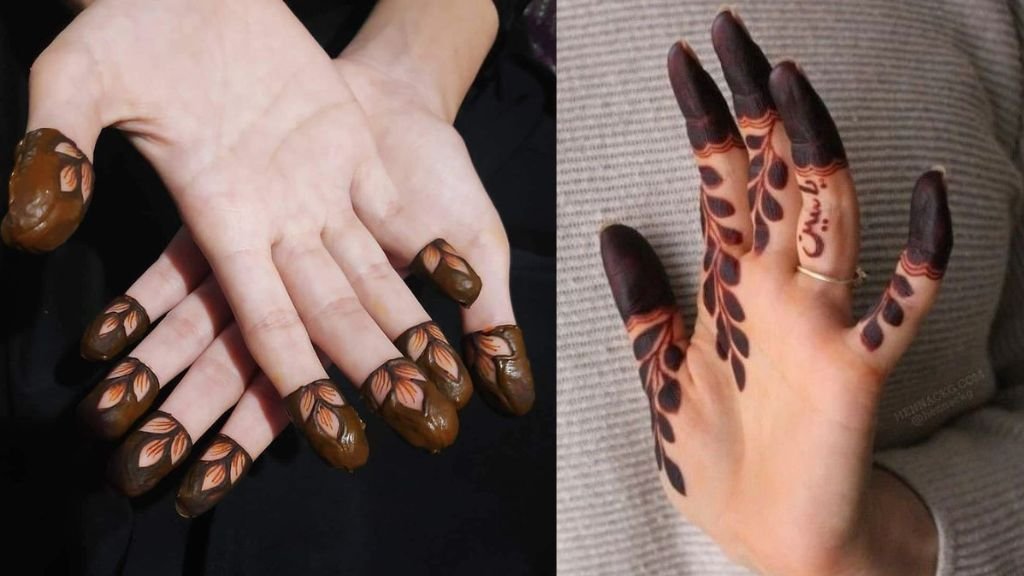 Mehndi Finger Design Front
